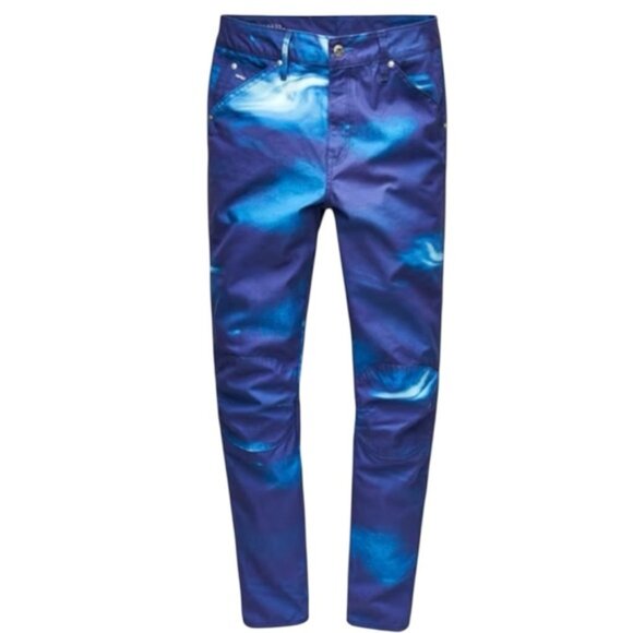 G-STAR RAW Elwood Mid Waist Boyfriend Neptune Violet Cobalt Blue Pharrell Jeans - Picture 3 of 16